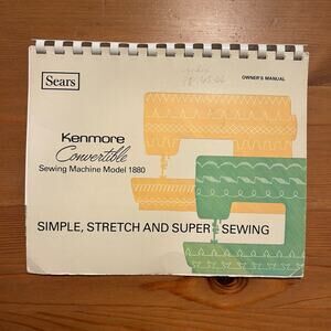 Sears Kenmore 1880 Convertible Sewing Machine Owners Instruction Manual 1970s